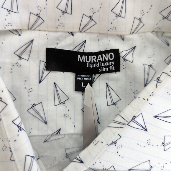 MURANO liquid luxury slim fit button down shirt men's Large - Picture 4 of 9